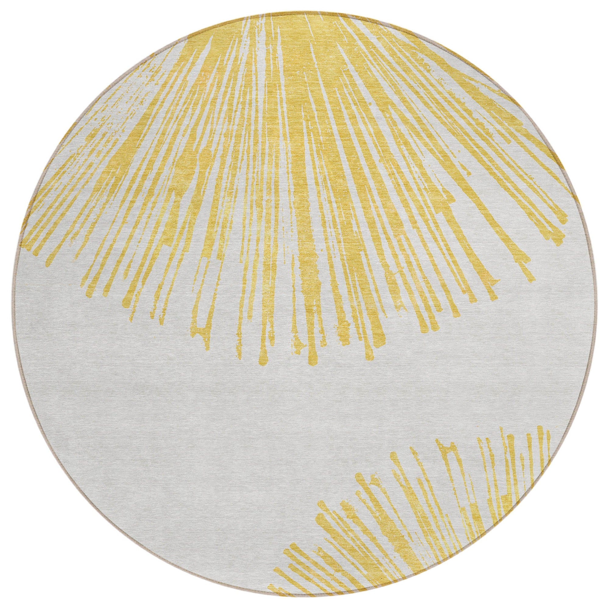 Addison Rugs Circles Gold Washable Indoor-Outdoor Rug