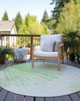 Addison Rugs Circles Green Washable Indoor-Outdoor Rug