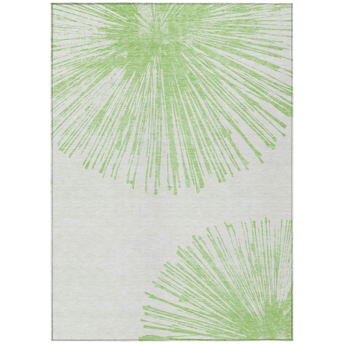Addison Rugs Circles Green Washable Indoor-Outdoor Rug