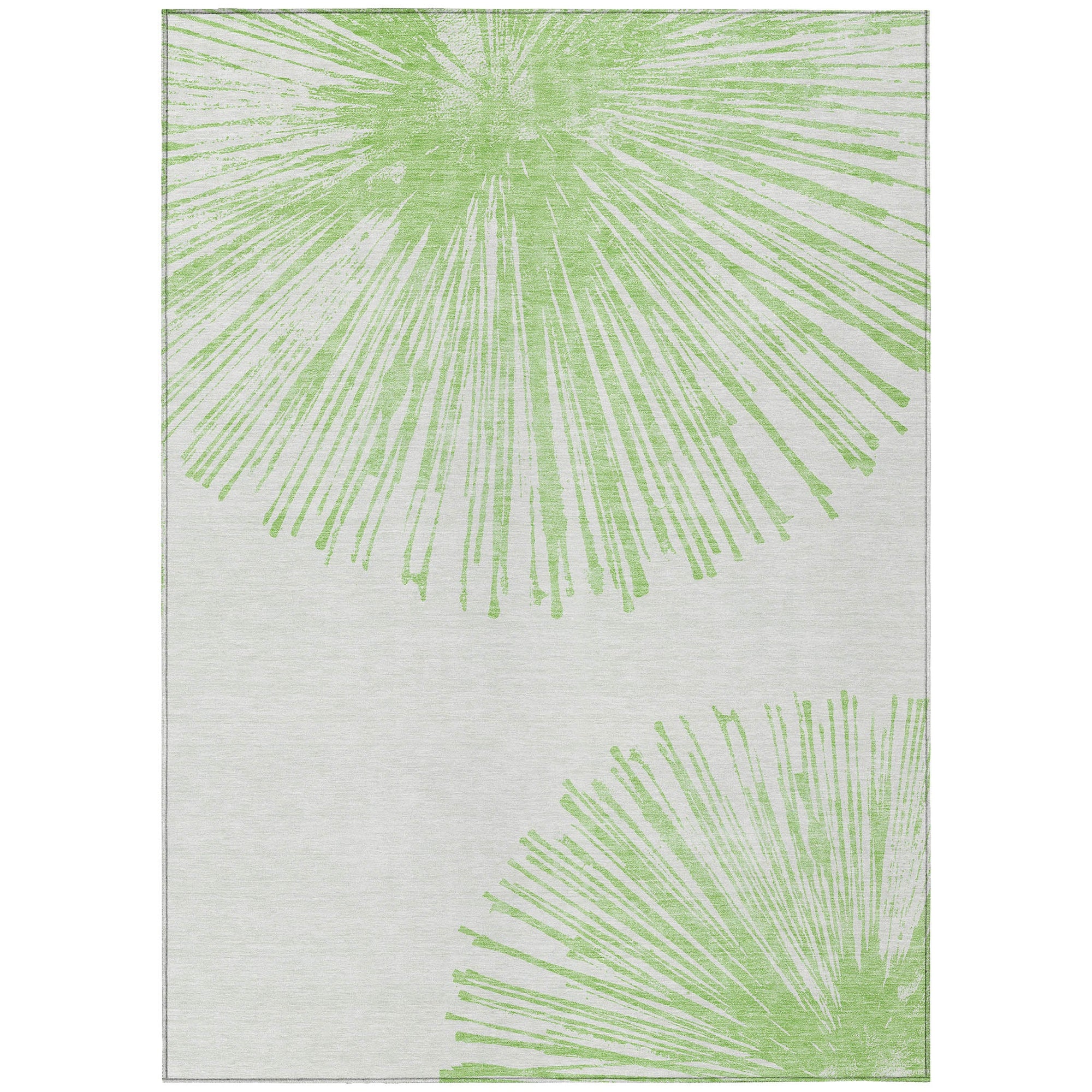 Addison Rugs Circles Green Washable Indoor-Outdoor Rug