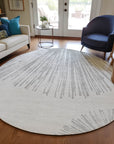 Addison Rugs Circles Grey Washable Indoor-Outdoor Rug
