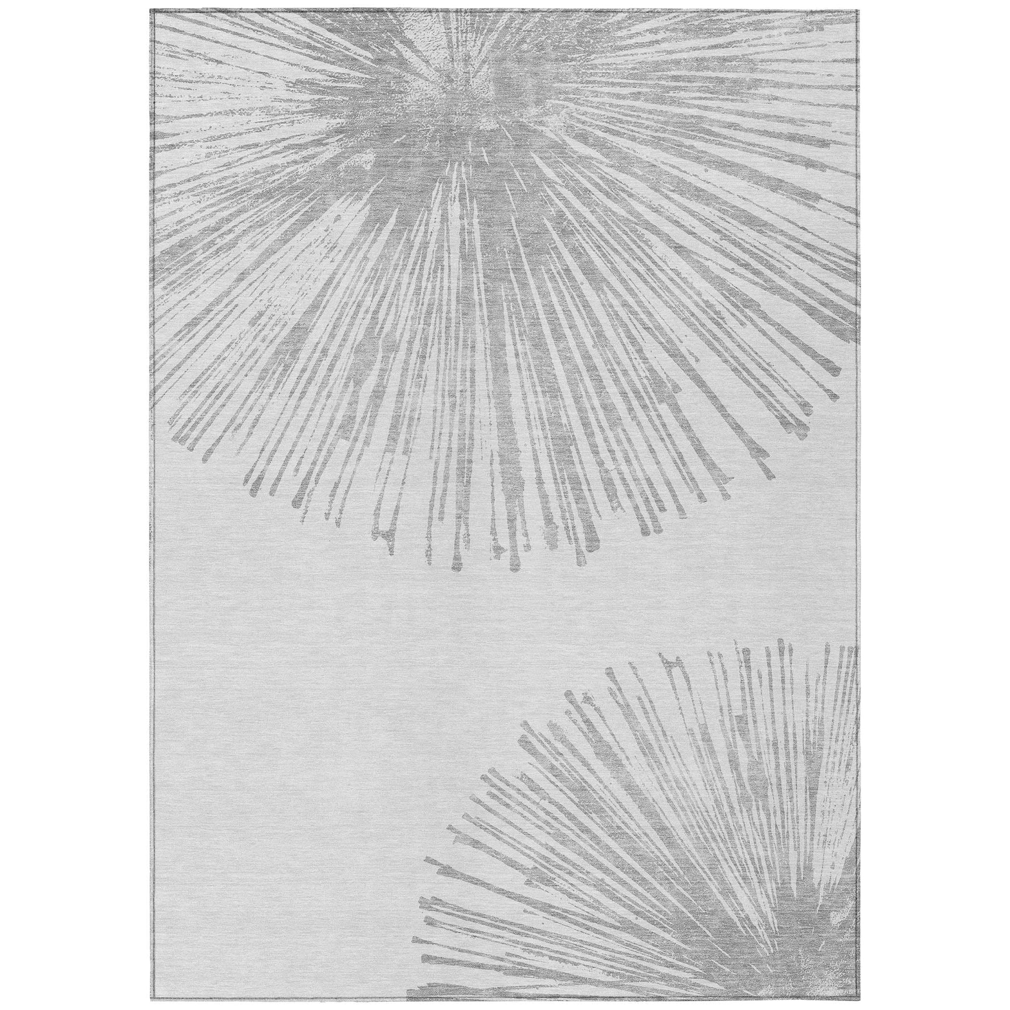 Addison Rugs Circles Grey Washable Indoor-Outdoor Rug