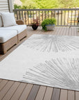 Addison Rugs Circles Grey Washable Indoor-Outdoor Rug
