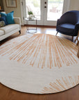 Addison Rugs Circles Salmon Washable Indoor-Outdoor Rug