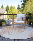 Addison Rugs Circles Salmon Washable Indoor-Outdoor Rug