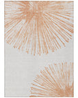 Addison Rugs Circles Salmon Washable Indoor-Outdoor Rug