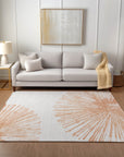 Addison Rugs Circles Salmon Washable Indoor-Outdoor Rug