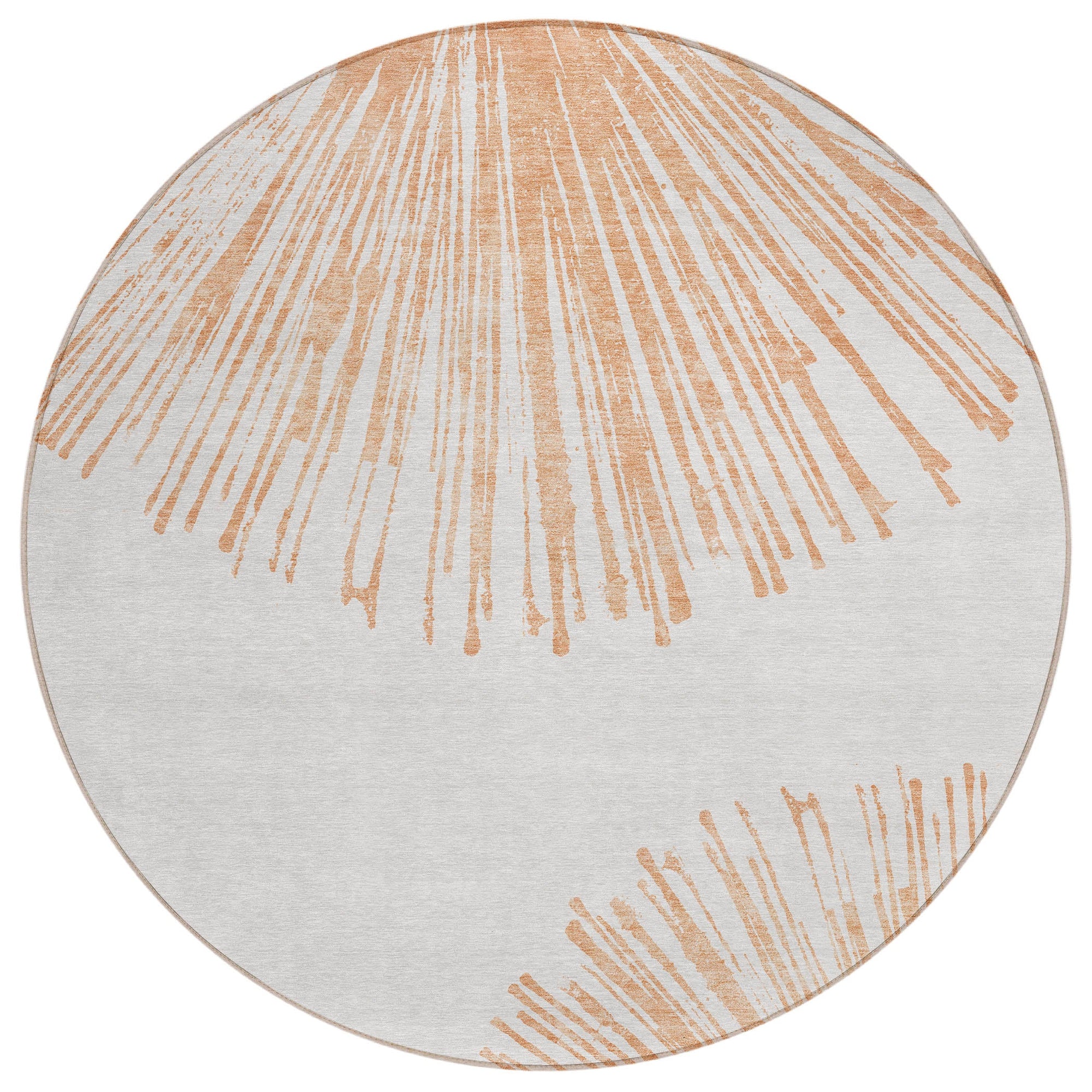Addison Rugs Circles Salmon Washable Indoor-Outdoor Rug