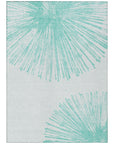 Addison Rugs Circles Teal Washable Indoor-Outdoor Rug