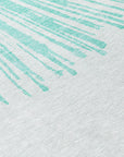 Addison Rugs Circles Teal Washable Indoor-Outdoor Rug