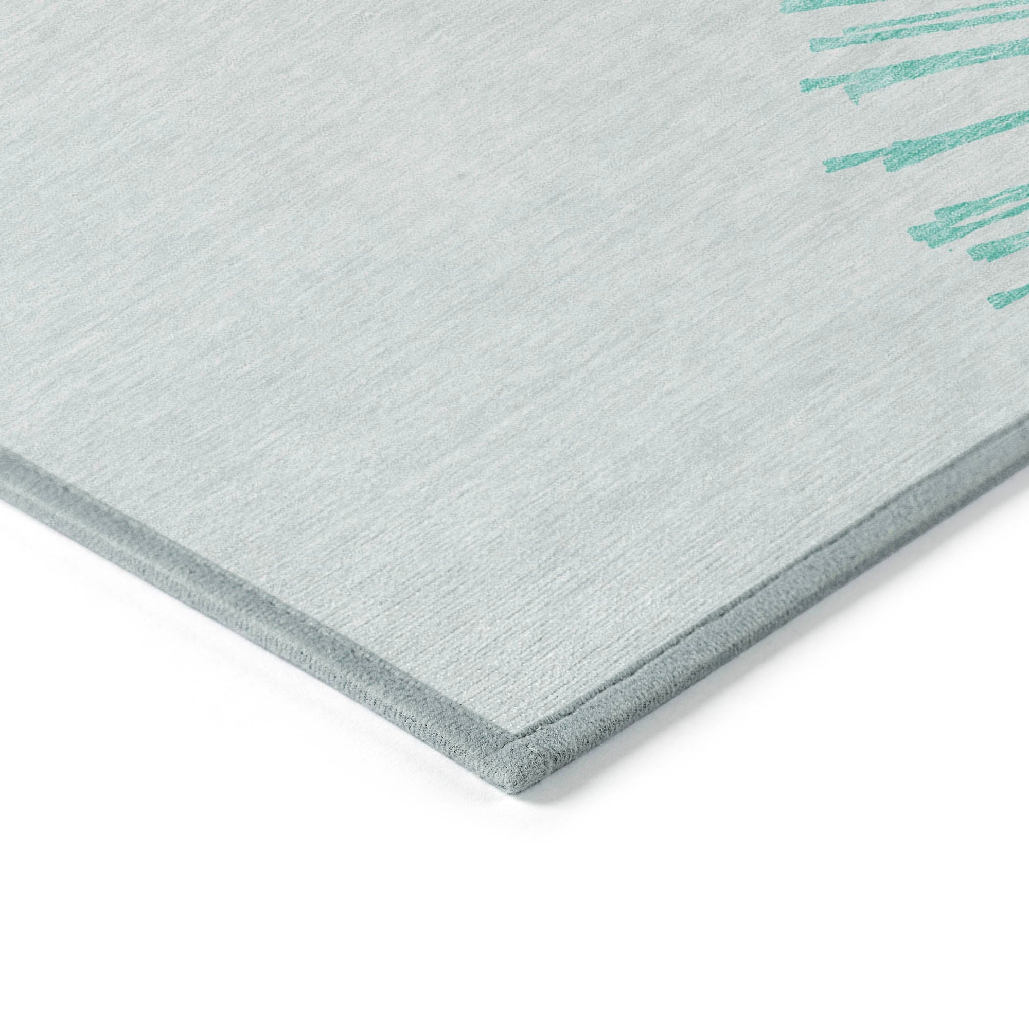 Addison Rugs Circles Teal Washable Indoor-Outdoor Rug