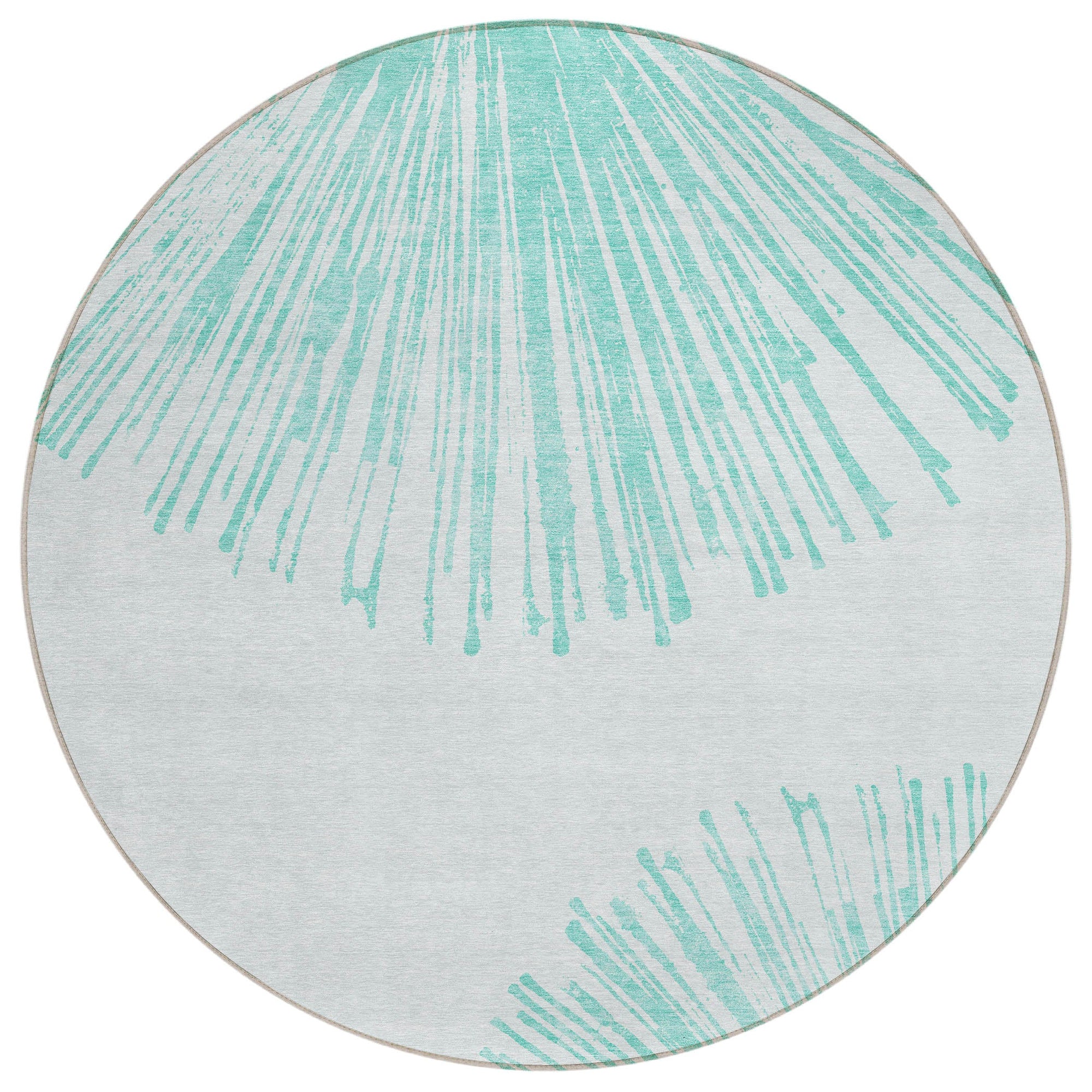 Addison Rugs Circles Teal Washable Indoor-Outdoor Rug