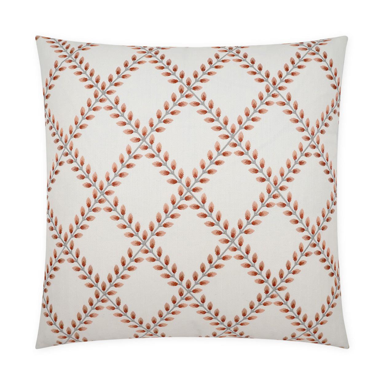 D.V. Kap Clover Lane Coral Red Throw Pillow With Insert