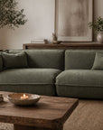 LOOMLAN Custom Upholstery Clover Plush Pillow-Soft Fabric Loveseat