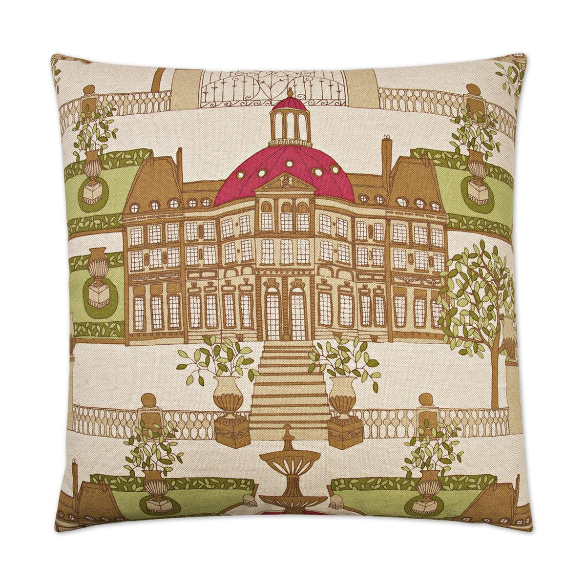 D.V. Kap Conservatory Ruby Red Throw Pillow With Insert