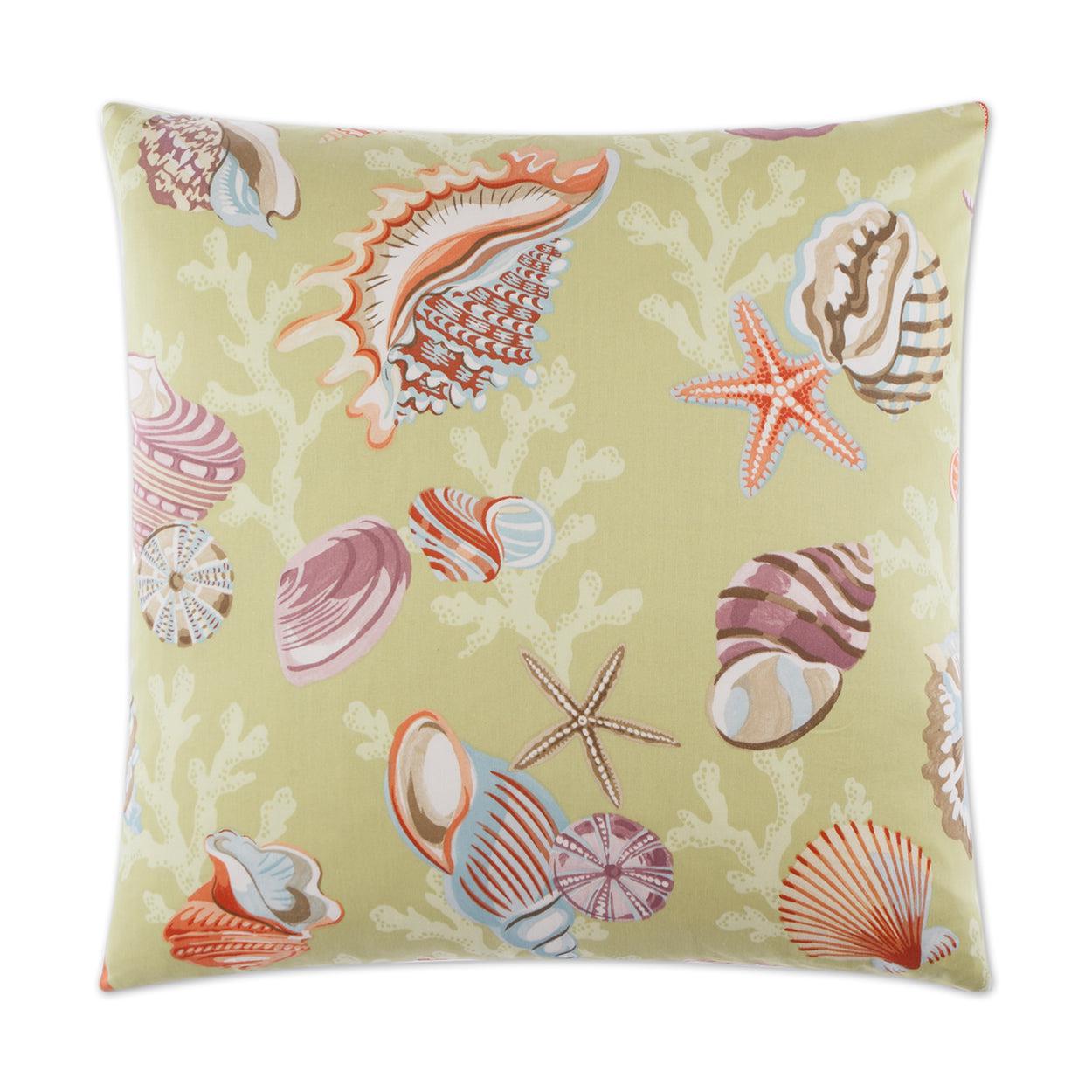 D.V. Kap Coral Beach Multi Color Throw Pillow With Insert
