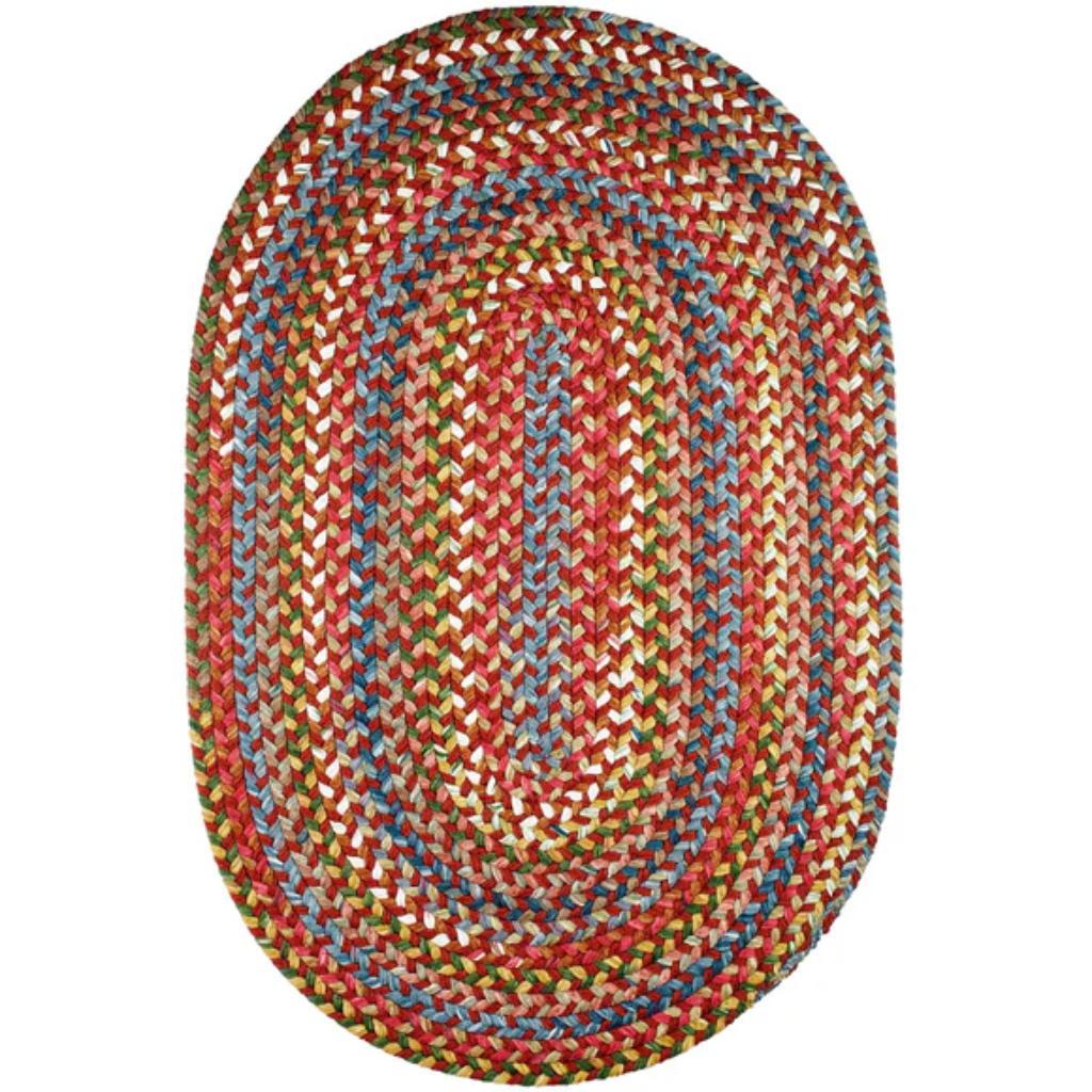 Country Jewel Braided Oval Reversible Area Rugs
