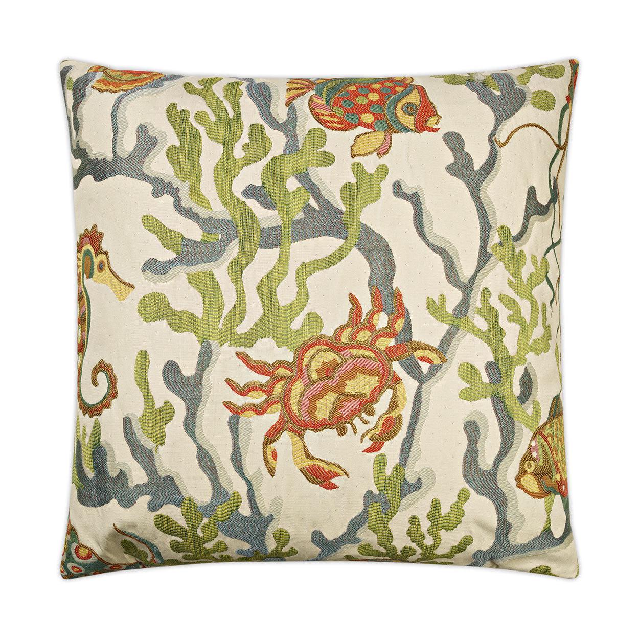 D.V. Kap Crab Walk Multi Color Throw Pillow With Insert