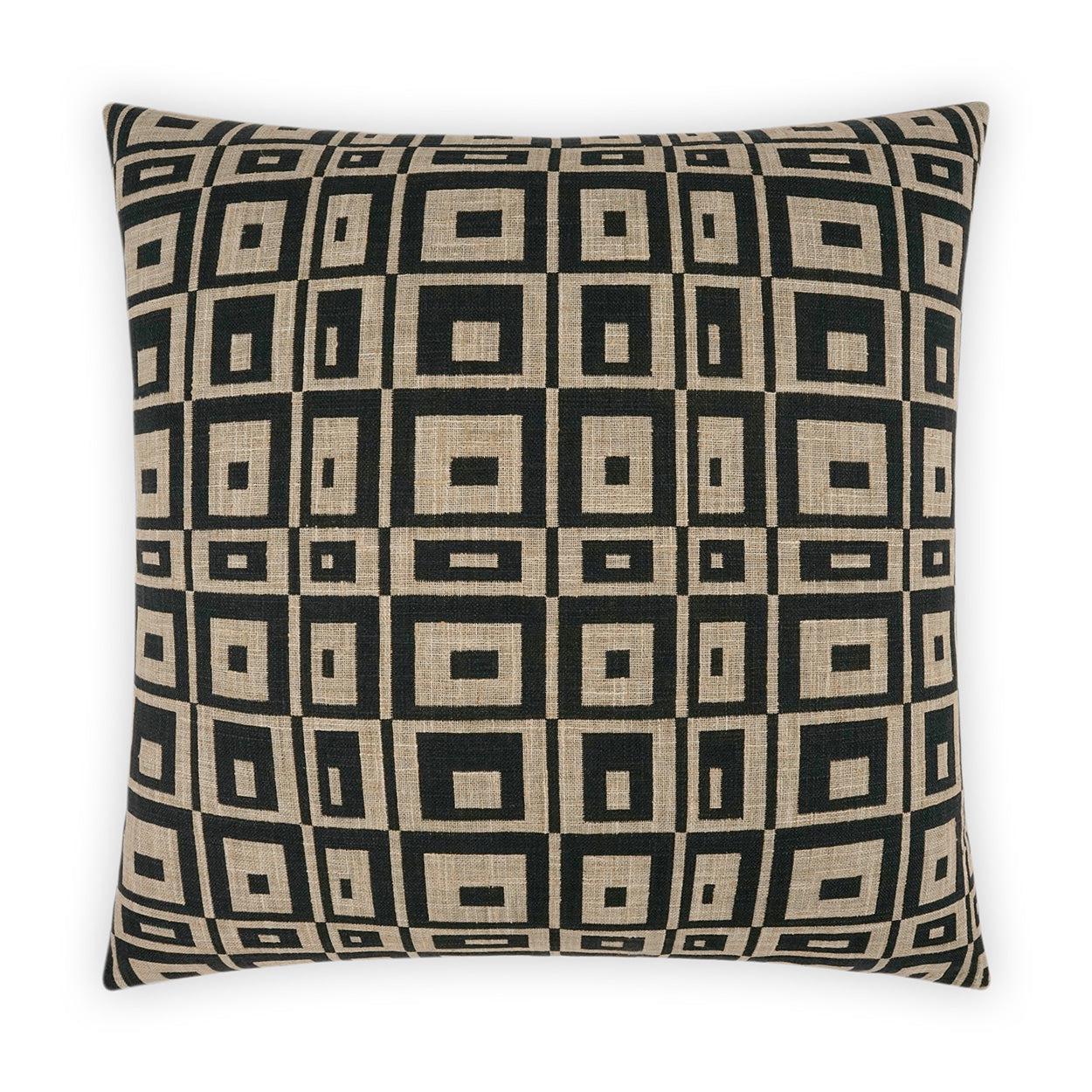 D.V. Kap Cubic Raven Black Throw Pillow With Insert