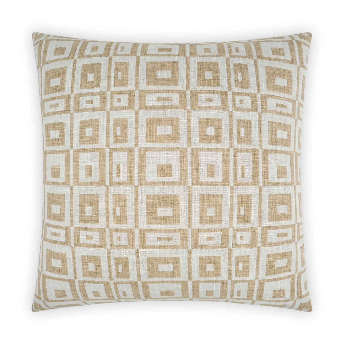 D.V. Kap Cubic White Brown Throw Pillow With Insert