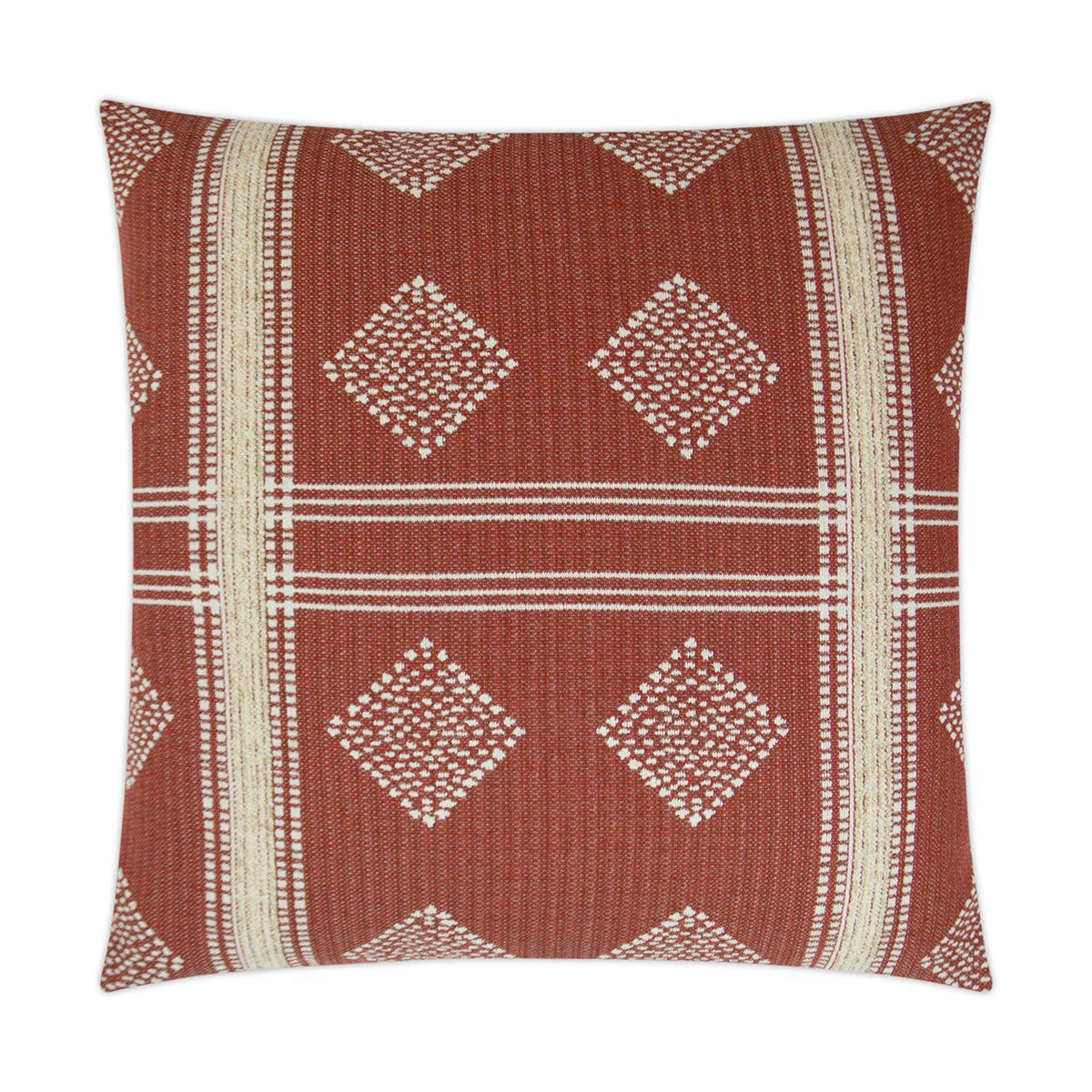 D.V. Kap Cultural Brick Red Throw Pillow With Insert