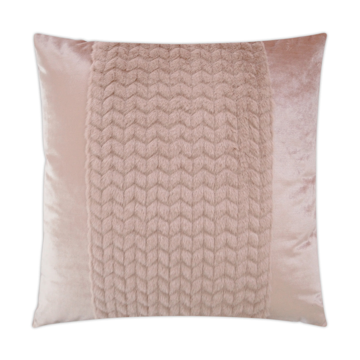 D.V. Kap Dainty Band Blush Pink Throw Pillow With Insert