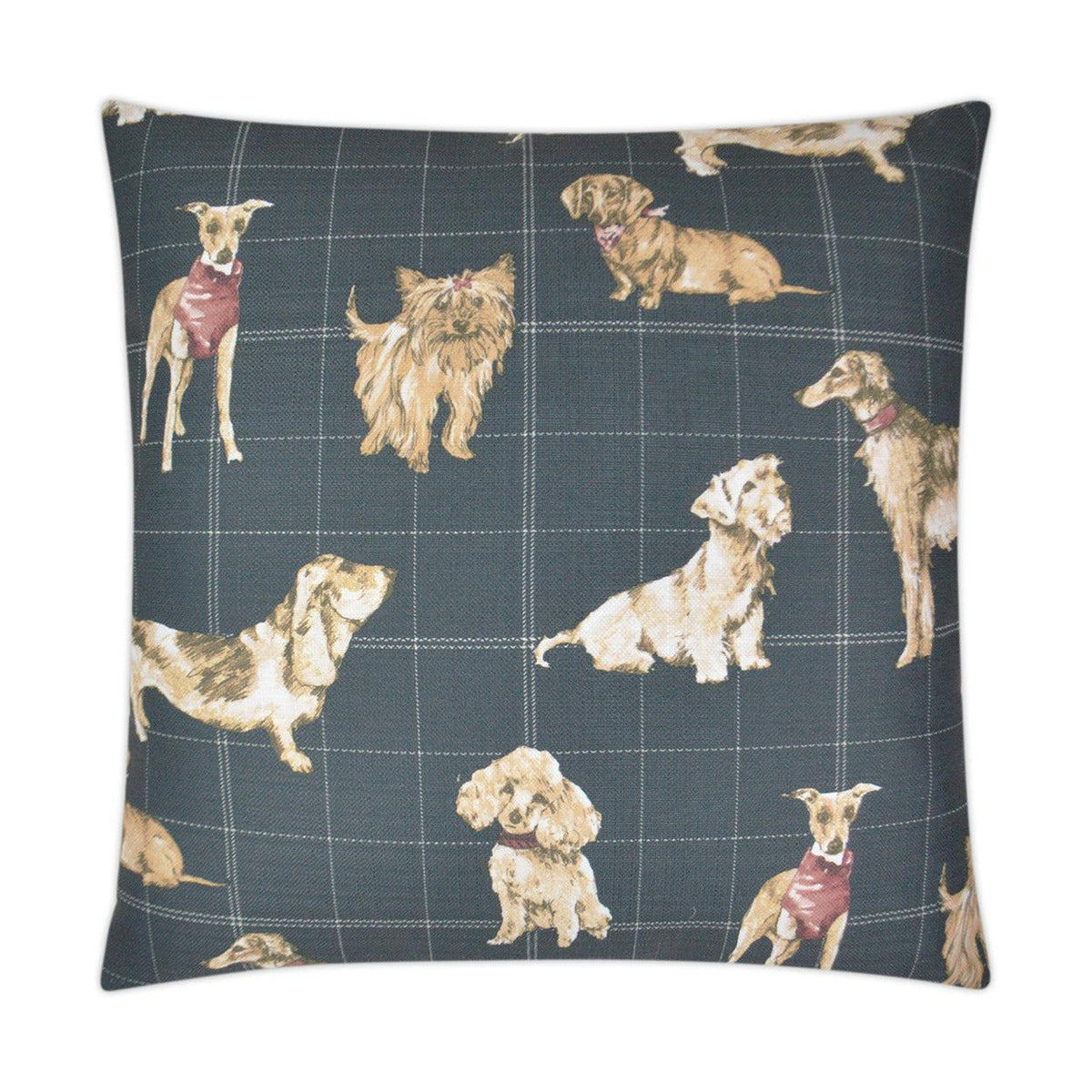 D.V. Kap Dog Daze Midnight Black Throw Pillow With Insert