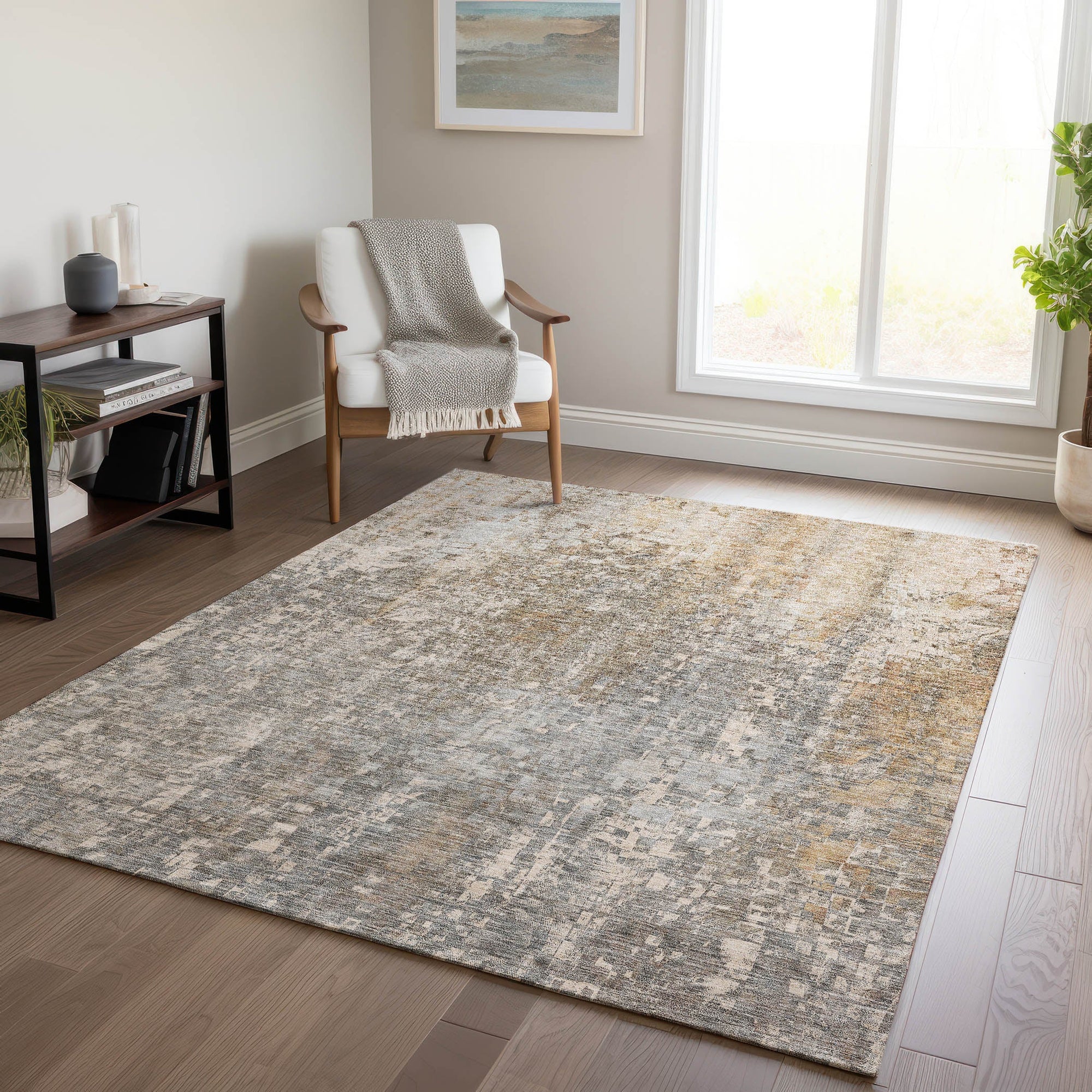 Addison Rugs Dust Echo Beige Washable Indoor-Outdoor Rug