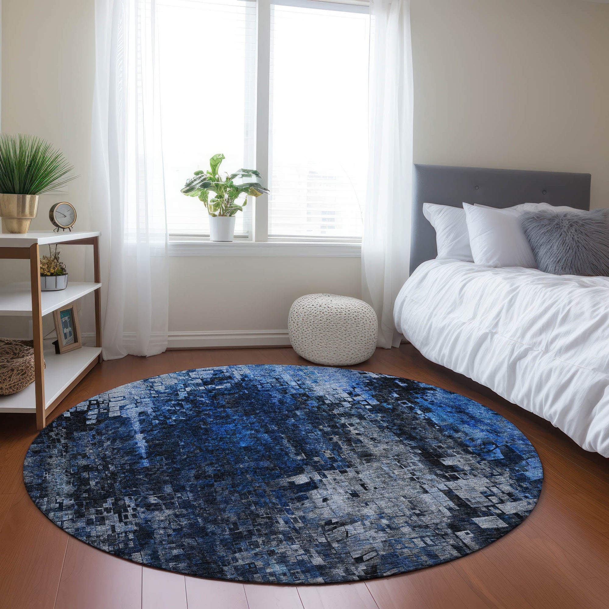 Addison Rugs Dust Echo Blue Washable Indoor-Outdoor Rug