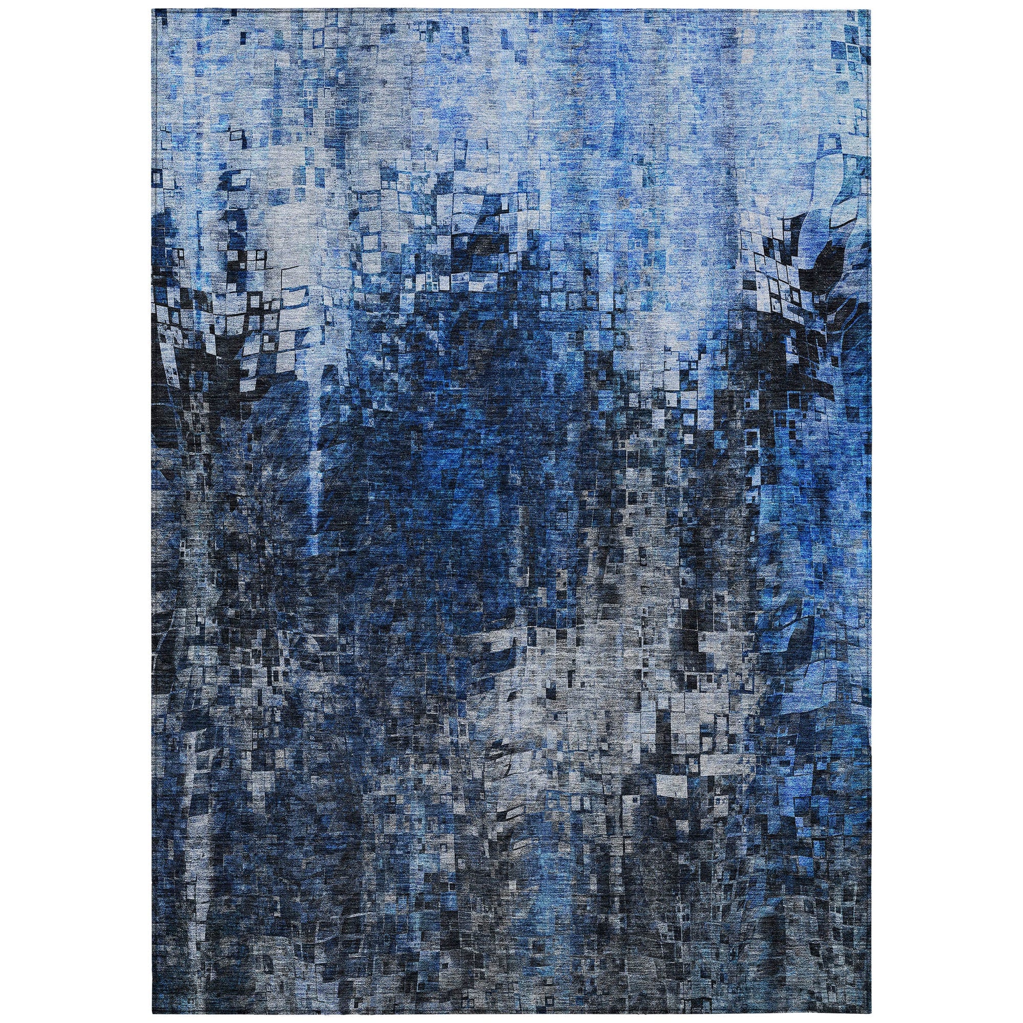 Addison Rugs Dust Echo Blue Washable Indoor-Outdoor Rug