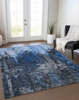 Addison Rugs Dust Echo Blue Washable Indoor-Outdoor Rug