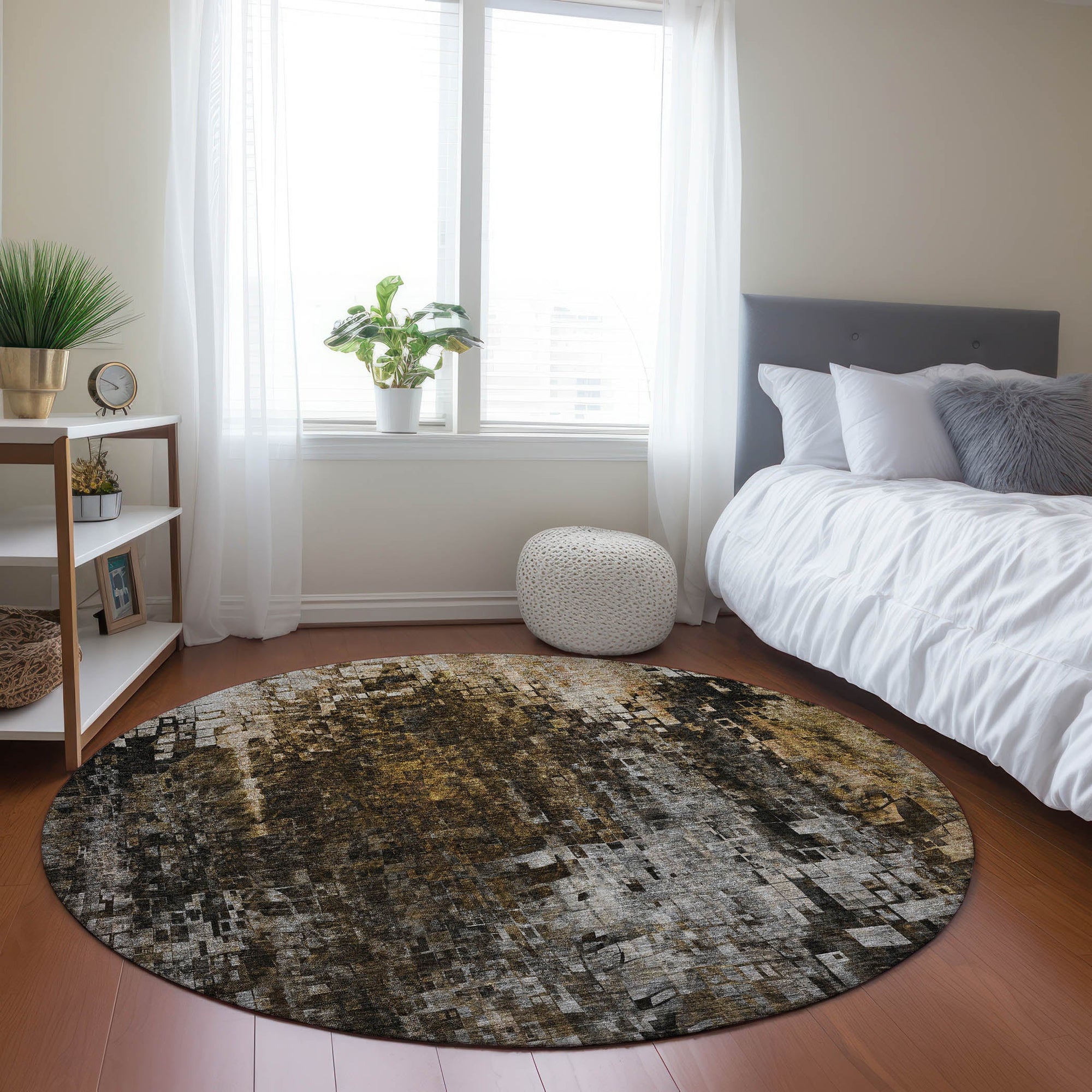 Addison Rugs Dust Echo Brown Washable Indoor-Outdoor Rug