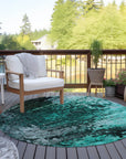 Addison Rugs Dust Echo Teal Washable Indoor-Outdoor Rug