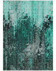 Addison Rugs Dust Echo Teal Washable Indoor-Outdoor Rug
