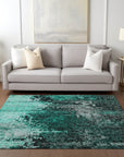 Addison Rugs Dust Echo Teal Washable Indoor-Outdoor Rug
