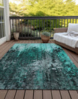 Addison Rugs Dust Echo Teal Washable Indoor-Outdoor Rug