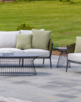 Lloyd Flanders Escape Aluminum Oval Outdoor Cocktail Table