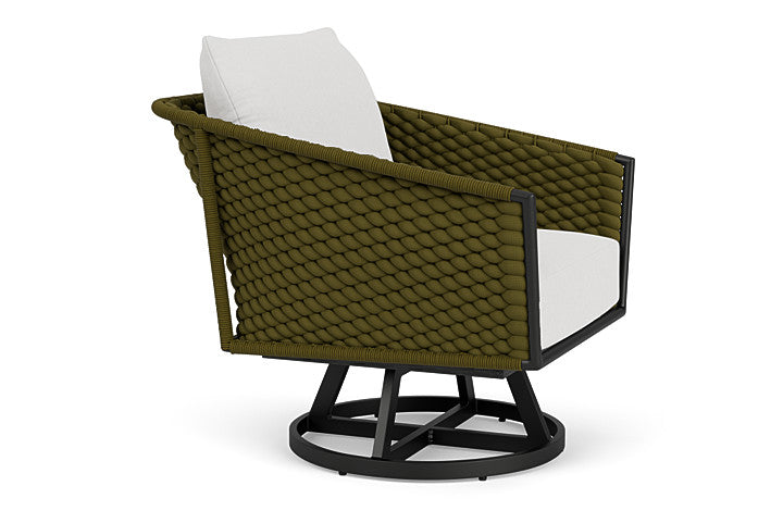 Lloyd Flanders Escape Swivel Aluminum Outdoor Lounge Chair