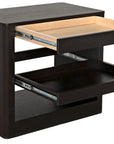 Mayito Walnut Rectangular 1 Drawer Side Table