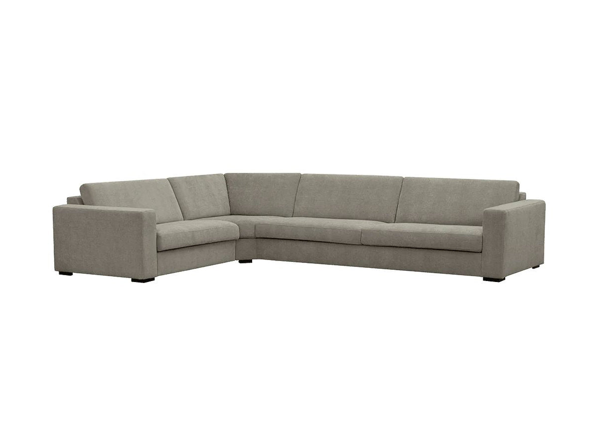 LOOMLAN Custom Upholstery Field Loose Seat Fabric & Leather Modular Sofa