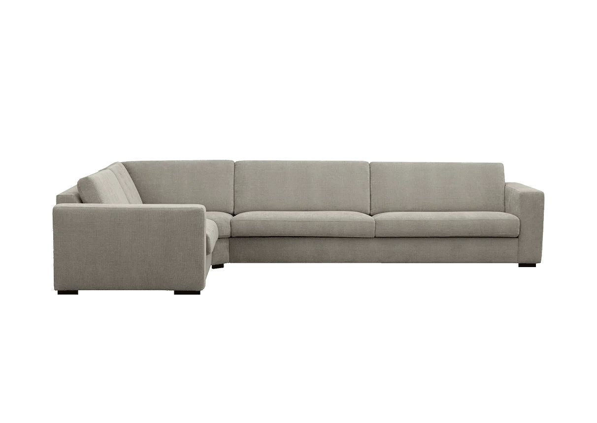 LOOMLAN Custom Upholstery Field Loose Seat Fabric &amp; Leather Modular Sofa