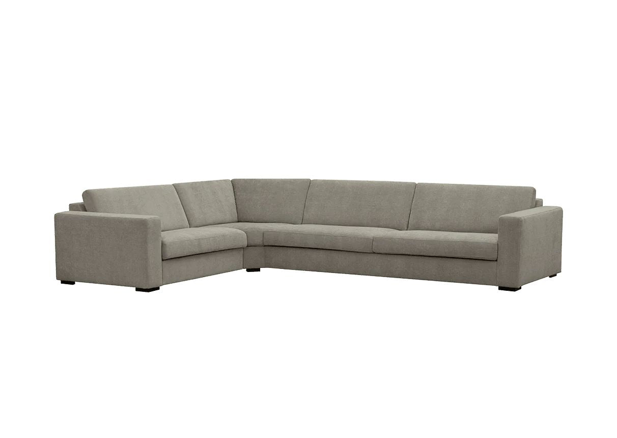 LOOMLAN Custom Upholstery Field Loose Seat Fabric &amp; Leather Modular Sofa