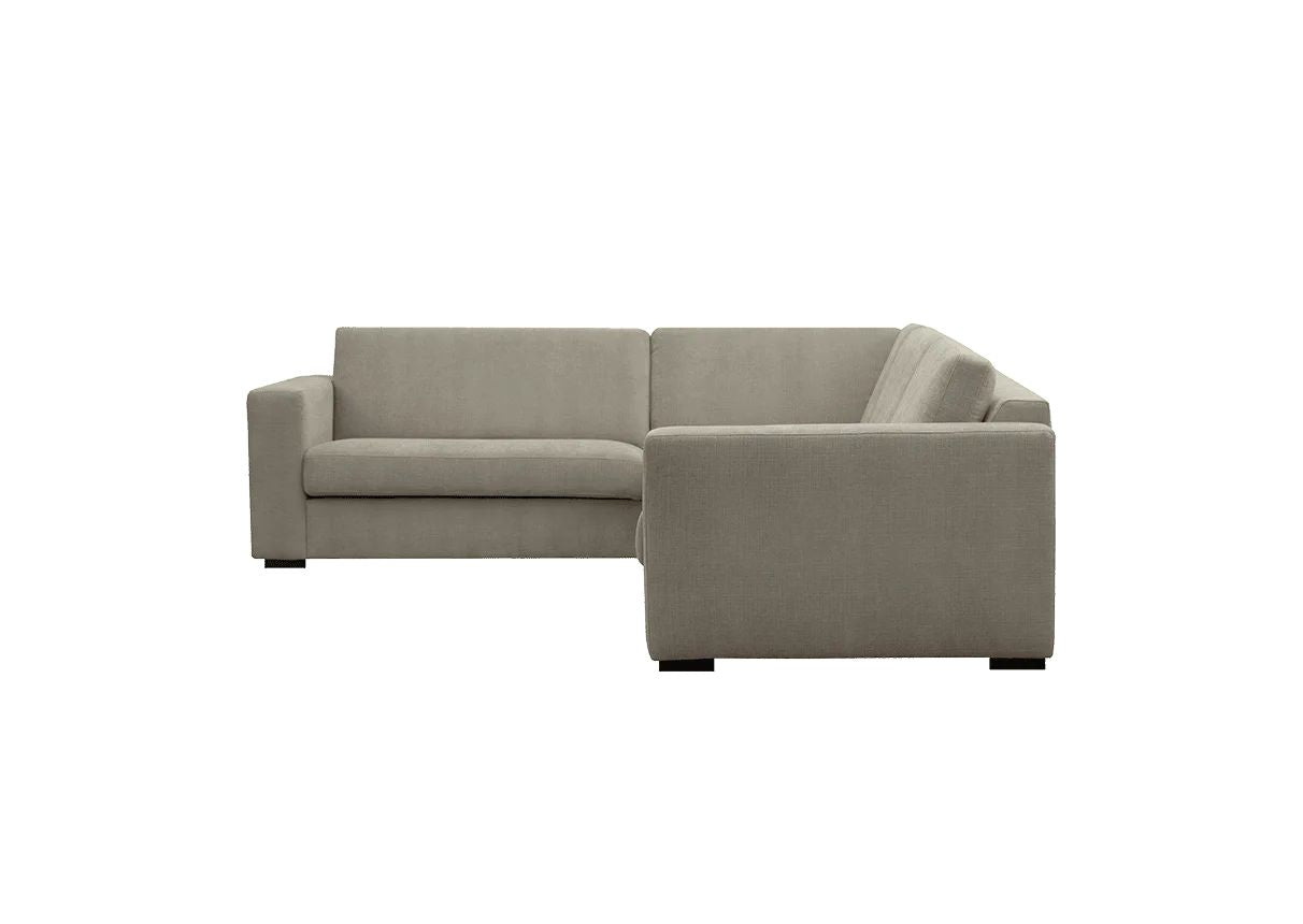 LOOMLAN Custom Upholstery Field Loose Seat Fabric &amp; Leather Modular Sofa
