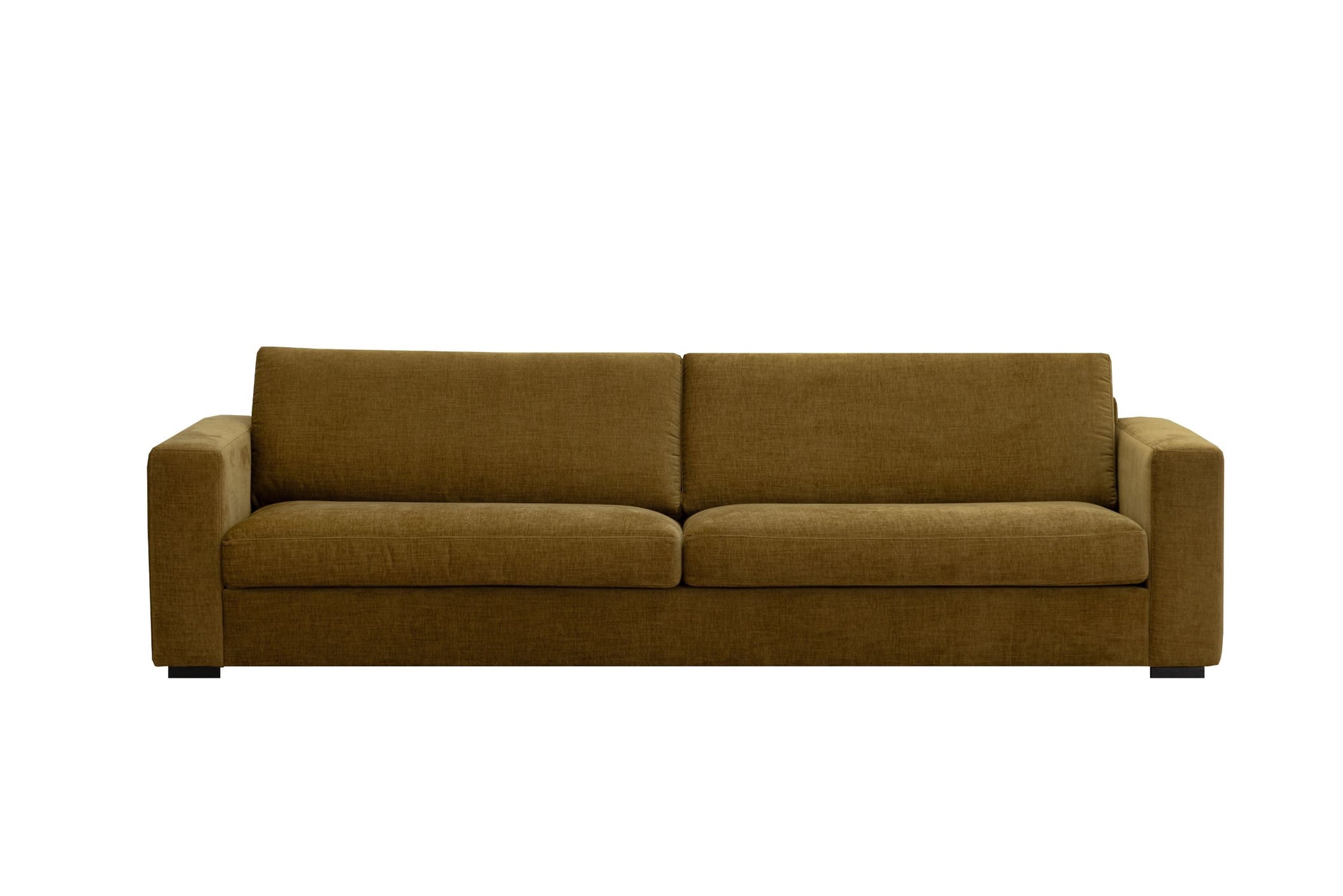 LOOMLAN Custom Upholstery Field Loose Seat Fabric &amp; Leather Loveseat