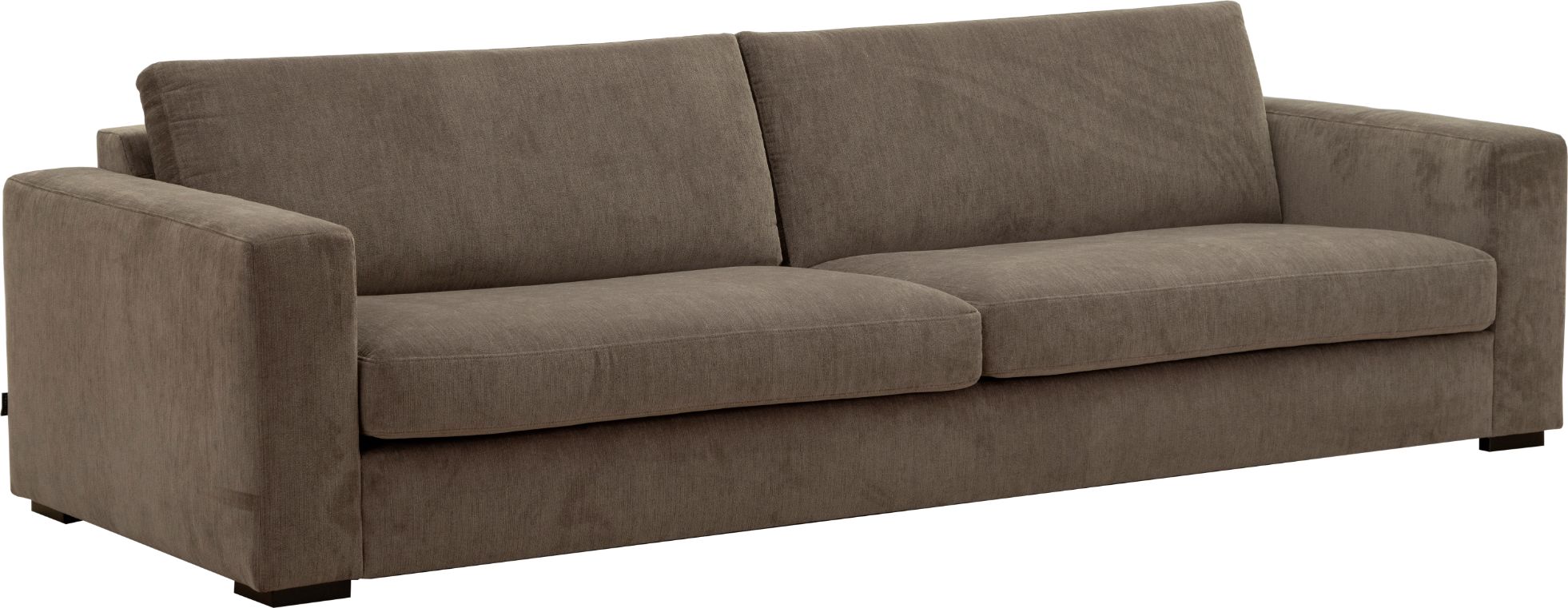 LOOMLAN Custom Upholstery Field Loose Seat Fabric &amp; Leather Loveseat