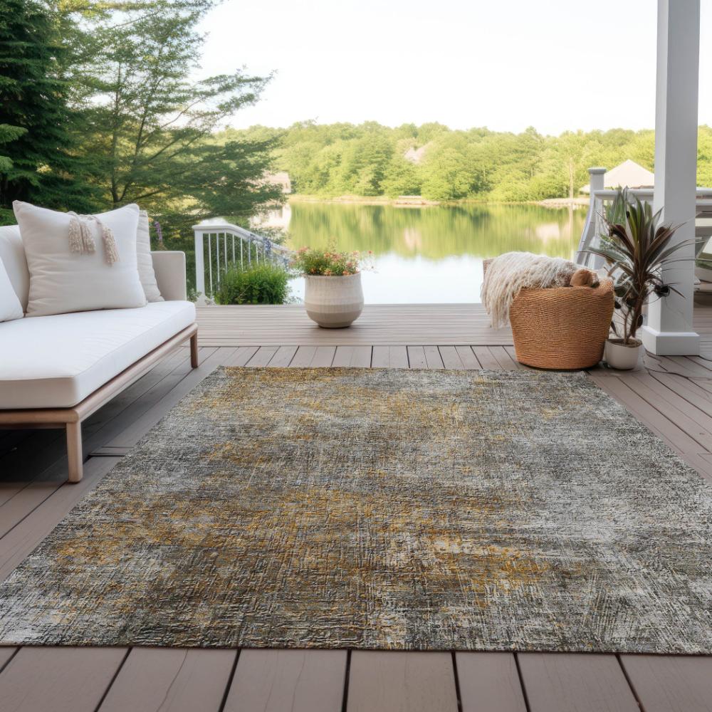Addison Rugs Faded Rhythm Grey Washable Indoor-Outdoor Rug