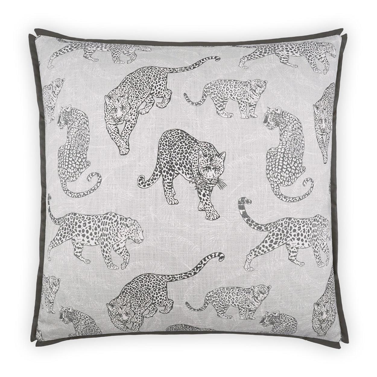 D.V. Kap Felidae Grey Throw Pillow With Insert