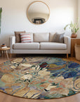 Addison Rugs Floral Beige Washable Indoor-Outdoor Rug