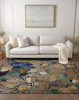 Addison Rugs Floral Beige Washable Indoor-Outdoor Rug