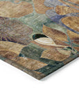 Addison Rugs Floral Beige Washable Indoor-Outdoor Rug